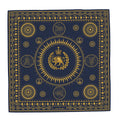 Aryamehr Seidentuch 90×90 Löwe und Sonne – Marine & Gold