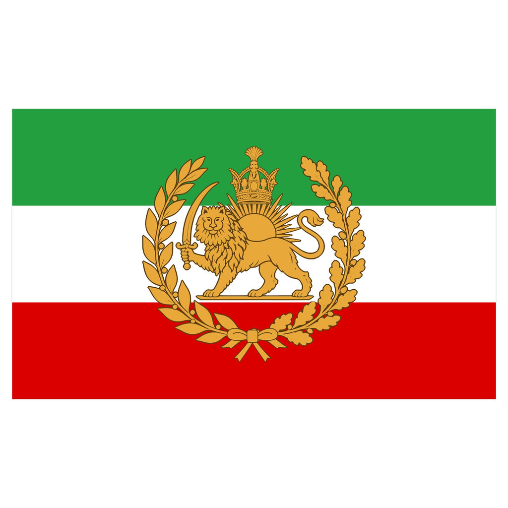 Aryamehr Historische Iran-Flagge Löwe und Sonne 150×90 cm