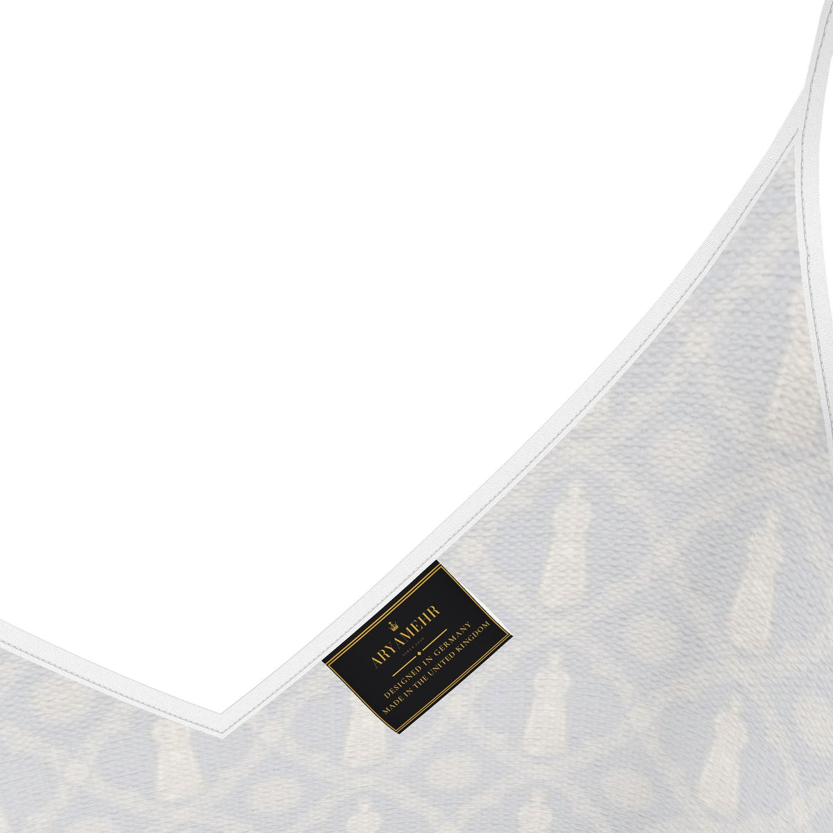 Aryamehr Empress Slip Dress Maxi aus Seidensatin – Marine & Gold