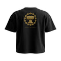 Aryamehr Kyros der Große T-Shirt schwarz, 425 g/m² Oversize – großer Rückendruck in Gold, Produktfoto