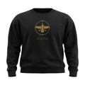 Aryamehr Faravahar Sweatshirt Faded Black, 440 g/m² Oversize – großer Frontdruck in Gold, Produktfoto