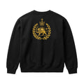 Aryamehr Löwe und Sonne Sweatshirt Faded Black, 440 g/m² Oversize – großer Rückendruck in Gold, Produktfoto