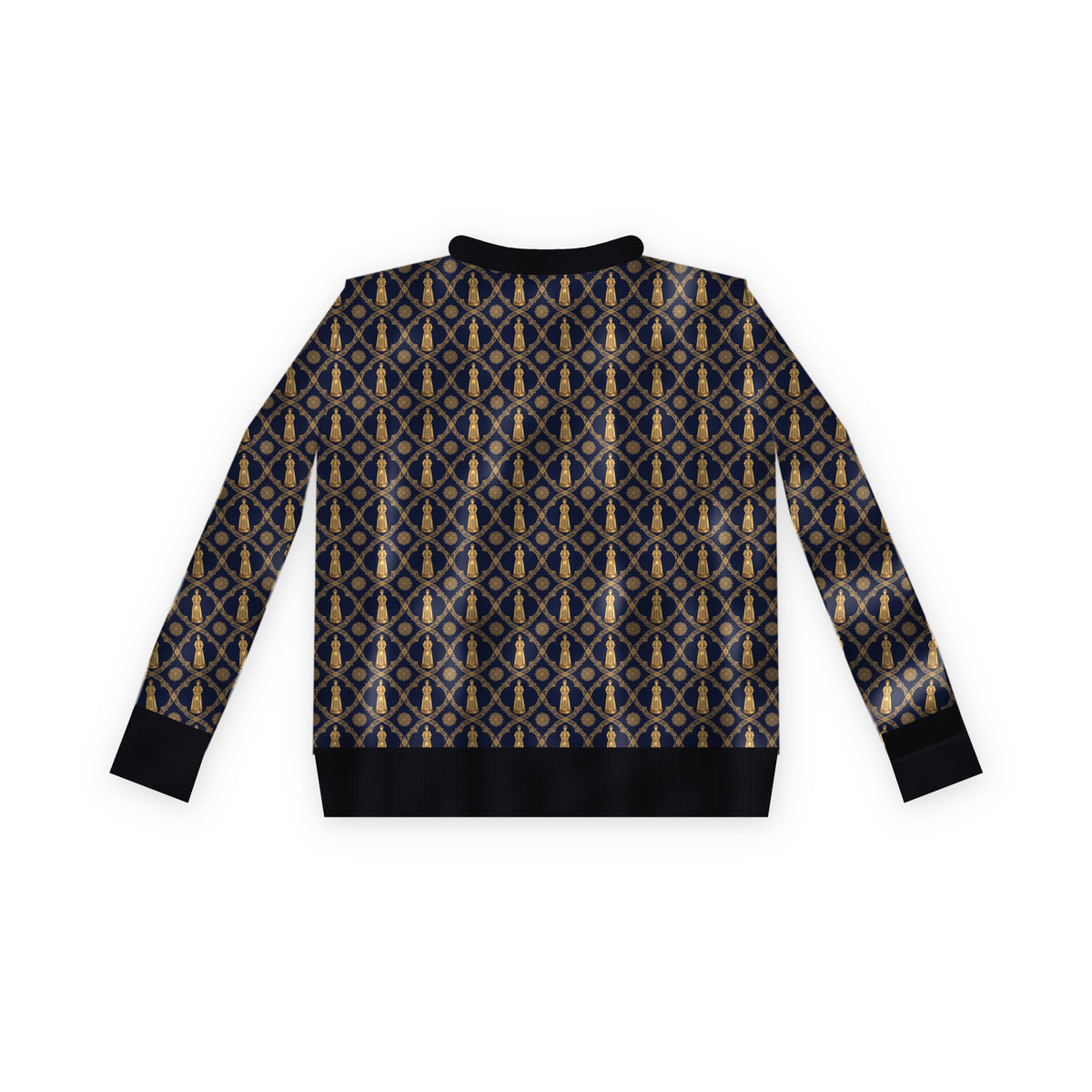 Aryamehr Empress Bomberjacke Herren Duchesse-Satin Marine & Gold
