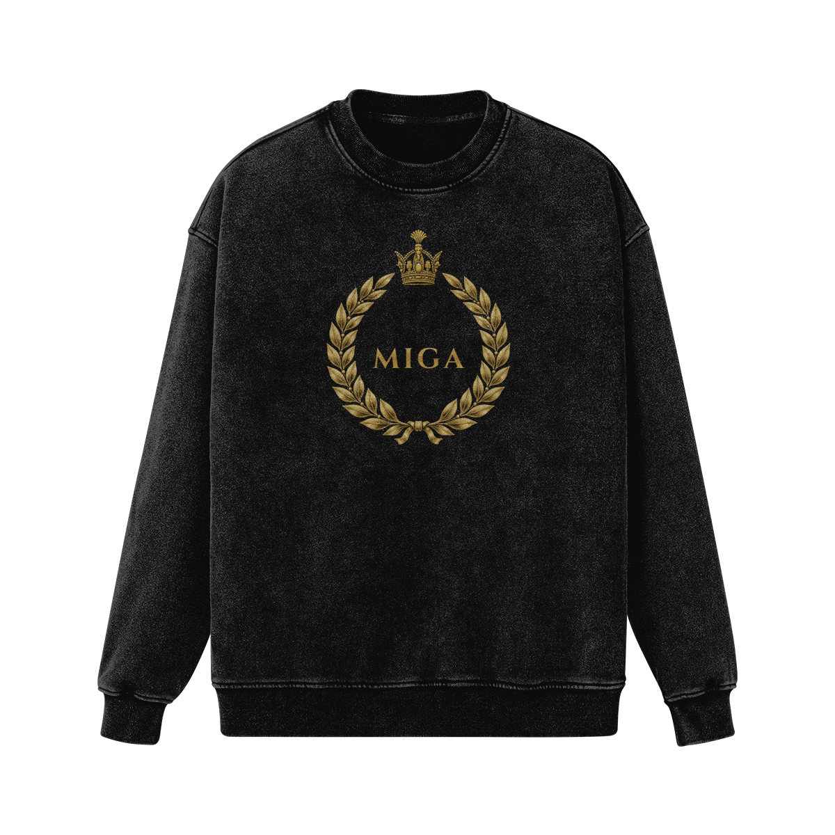 MIGA Sweatshirt – Produktvorschau des Druckpartners (Vorderseite)